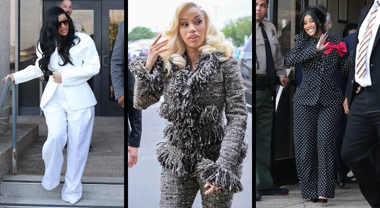 Cardi B's courtroom फैशन का अलग अंदाज